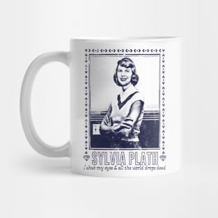 Sylvia Plath / Retro Fan Art Design Mug